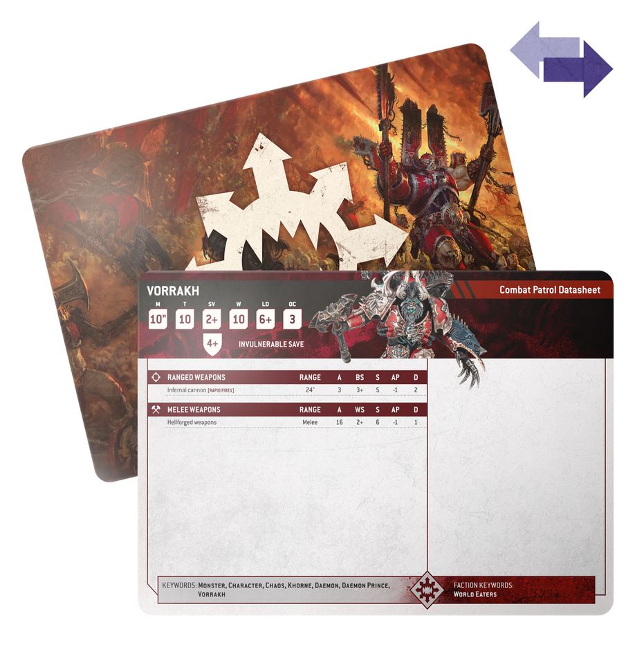 Warhammer 40K Datasheet Cards: World Eaters