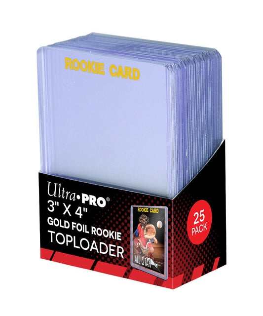 Ultra PRO: Toploader - 3" x 4" (25ct - Gold Foil Rookie)